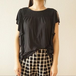 NWT Rare Frye company ruffle edge blouse. Sz XL.